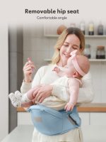 Baby Carrier with Hip Seat, Baby Carrier Newborn to Toddler, Detachable Baby Hip Seat Carrier for 7 -66lbs, All Seasons Baby Holder Carrier, All Position.(Light Grey) - Image 2